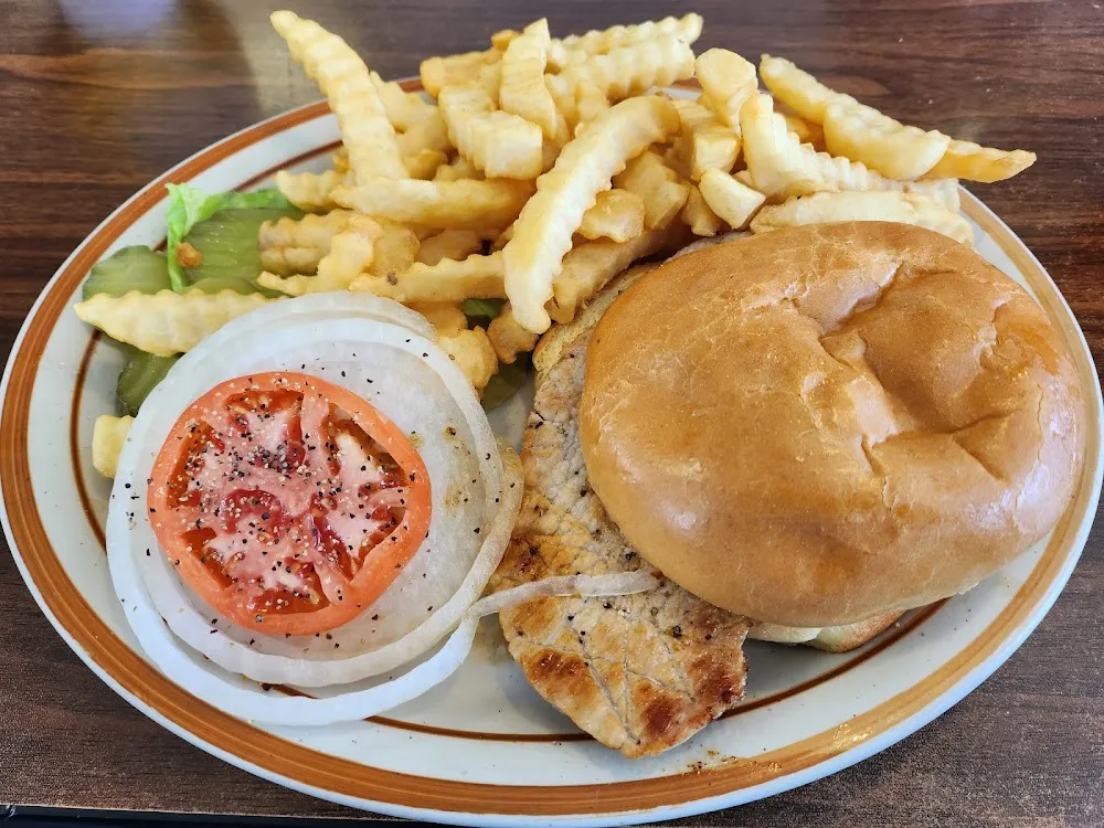 Grilled Tenderloin Sandwich and Fries